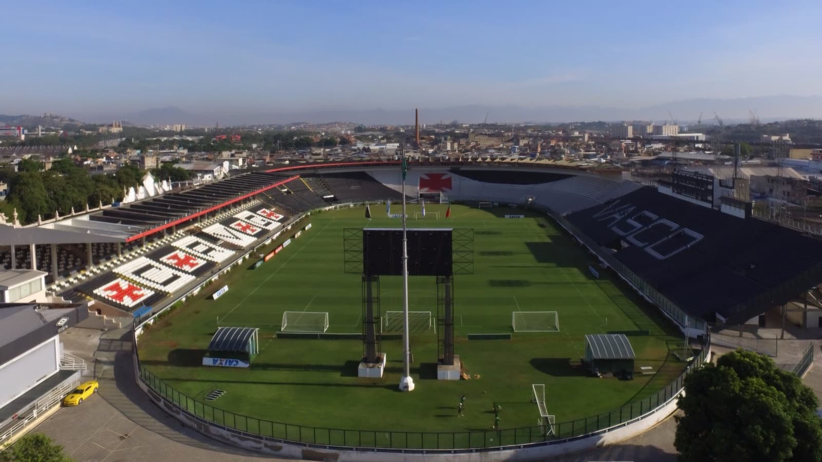 Vista aérea do estádio São Januário, do Vasco da Gama, no Rio de Janeiro