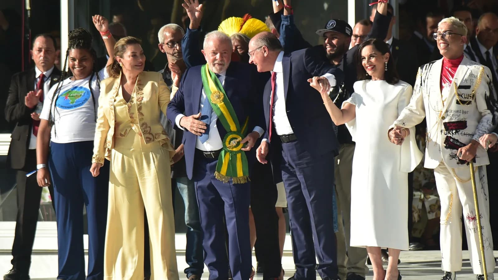 Lula recebe a faixa presidencial em cerimônia de posse, foto de arquivo de 2023