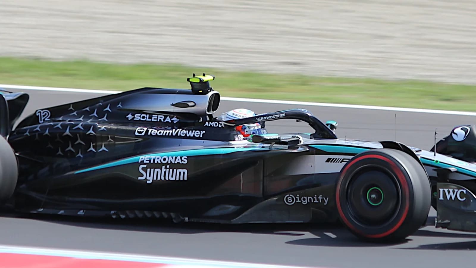 Carro da Mercedes de Kimi Antonelli em Monza, na Itália (foto de arquivo, GP da Itália de 2025)