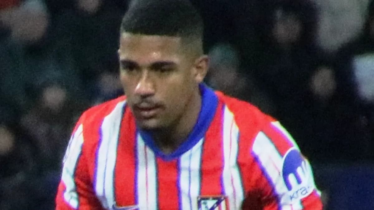 Samuel Lino em foto de arquivo de janeiro de 2025, ainda como jogador do Atlético de Madrid